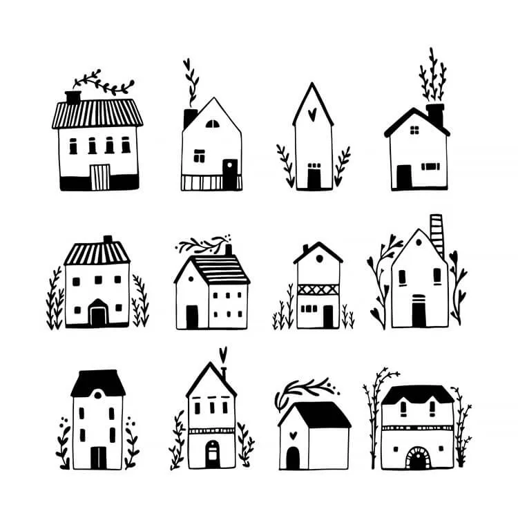 Doce Dibujos de Casas Estilo Cottage