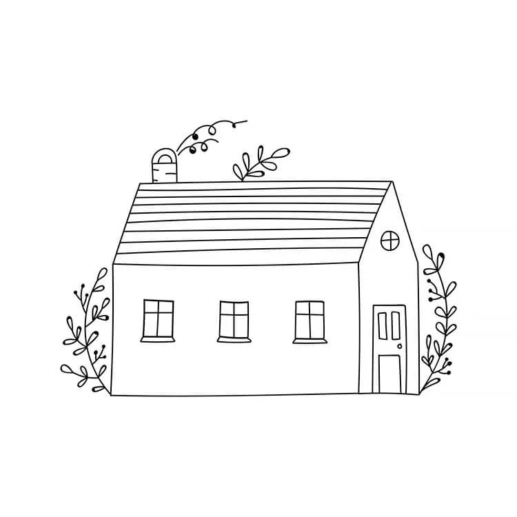 cute house drawing