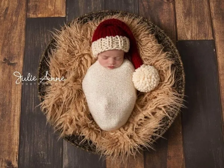 chapéu de bebé em ponto jarreteira