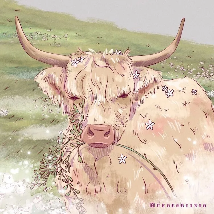 pictură de vacă girly