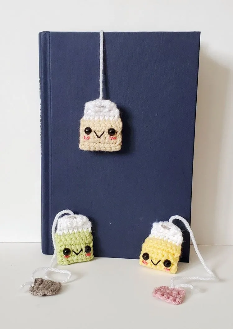 free tea bag crochet bookmark pattern