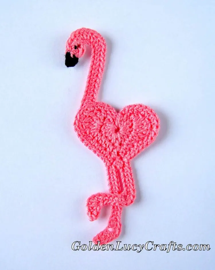ingyenes flamingó horgolt könyvjelző