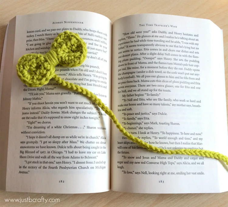 free ribbon crochet bookmark