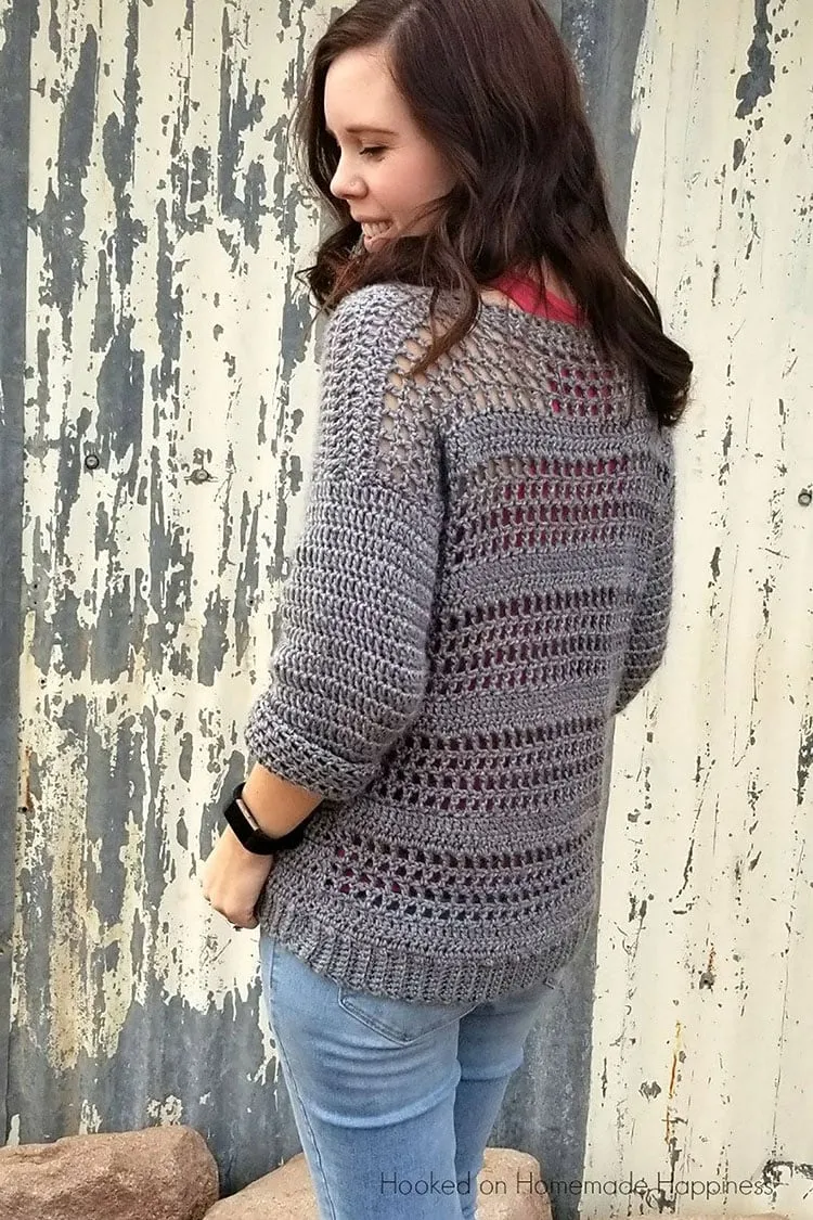심플 크로셰 스웨터