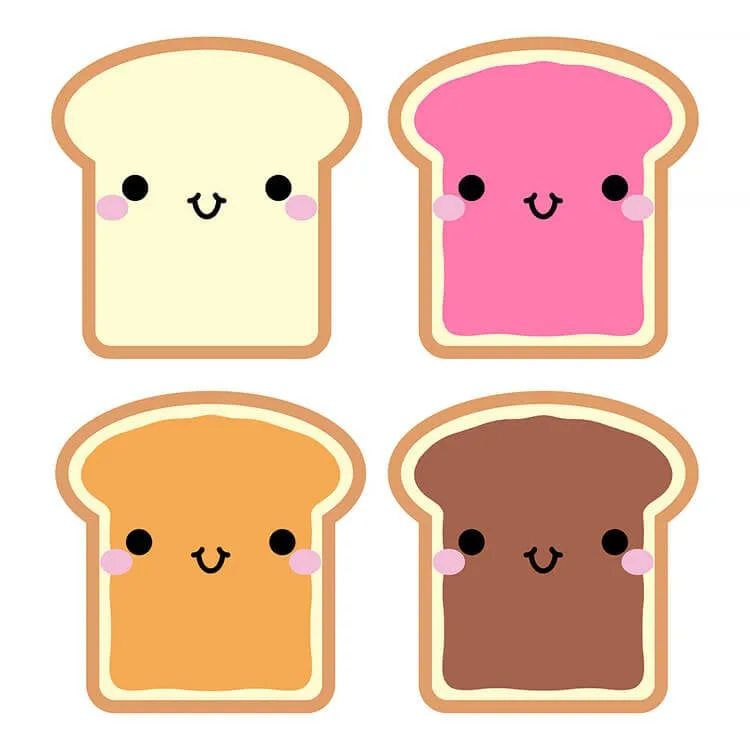 Dessin des quatre toasts