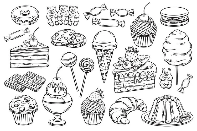 Dessin de gourmandises