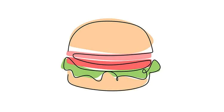 Dibujo de una hamburguesa fácil