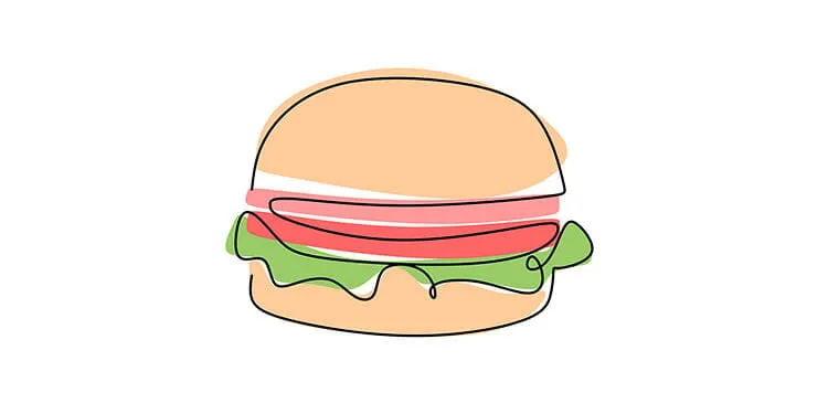 Enkel hamburger tegning