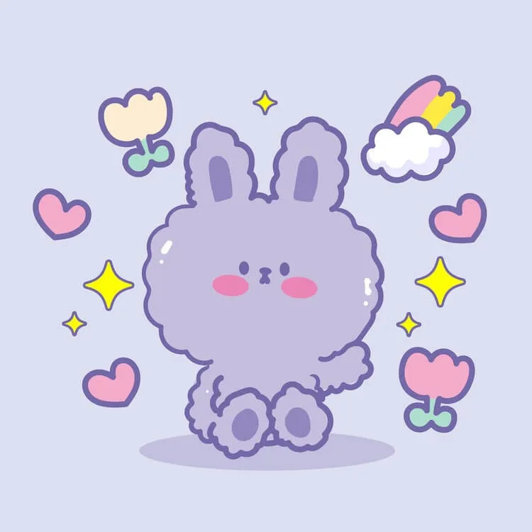 Bunny kanin med Doodles