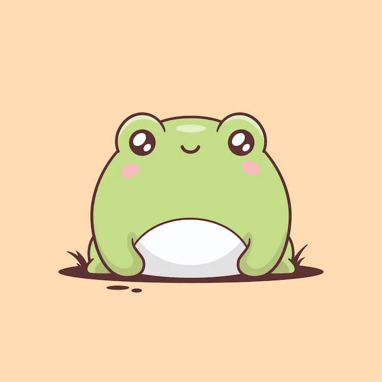 Śliczna zielona żaba