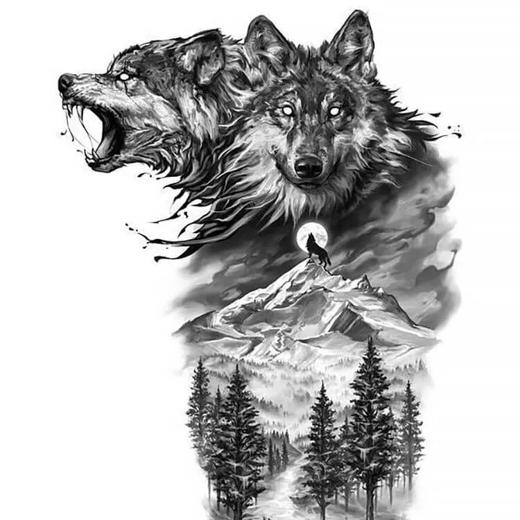 WOLF ART PIECE