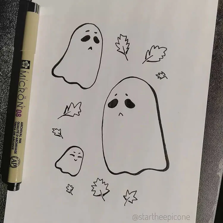 Dibujos de fantasmas sencillos