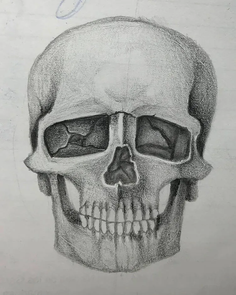 скица на черепа