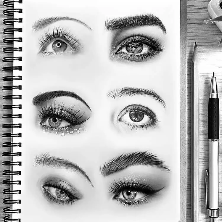 pomysły na rysowanie oczu
