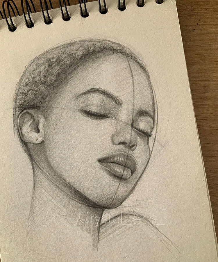 黒人の女の子の肖像画