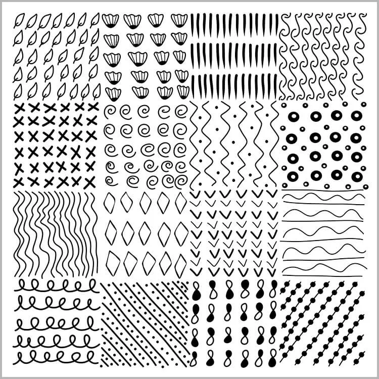 Шестнадесет прости форми на шаблони