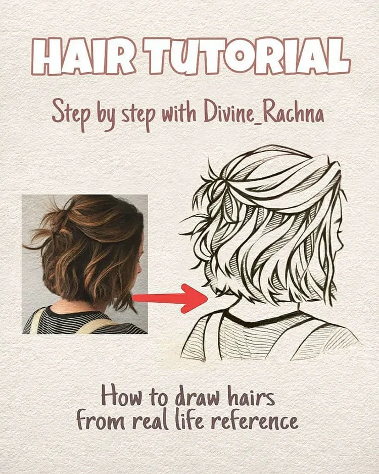 髪の描き方