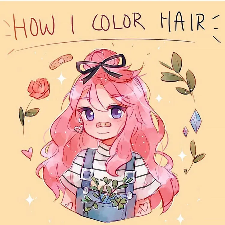 女の子と髪を着色する方法
