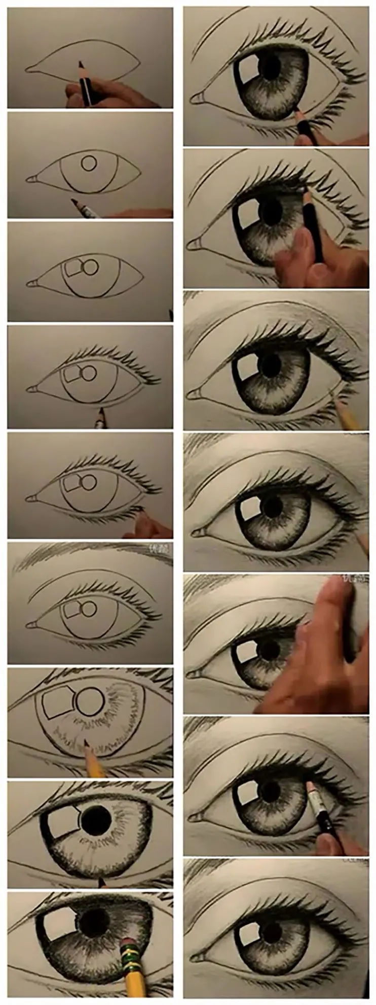 DETALJERET ØJET TEGNING TUTORIAL