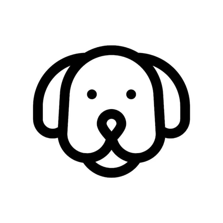 シンプルな犬の絵