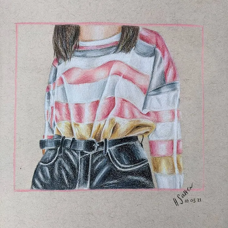 女性の服のためのストライプのセーター