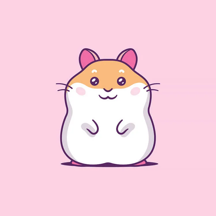 Adorable dessin de hamster