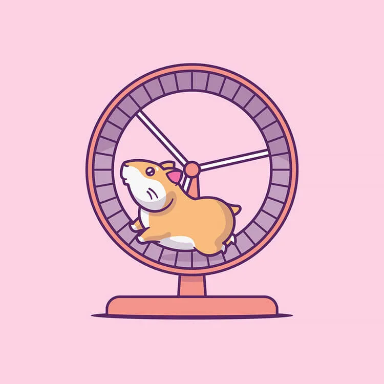 Hamster numa roda