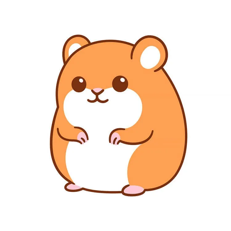 Enkel teckning av hamster