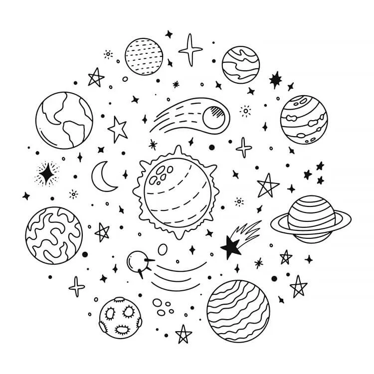 Dibujo de planetas