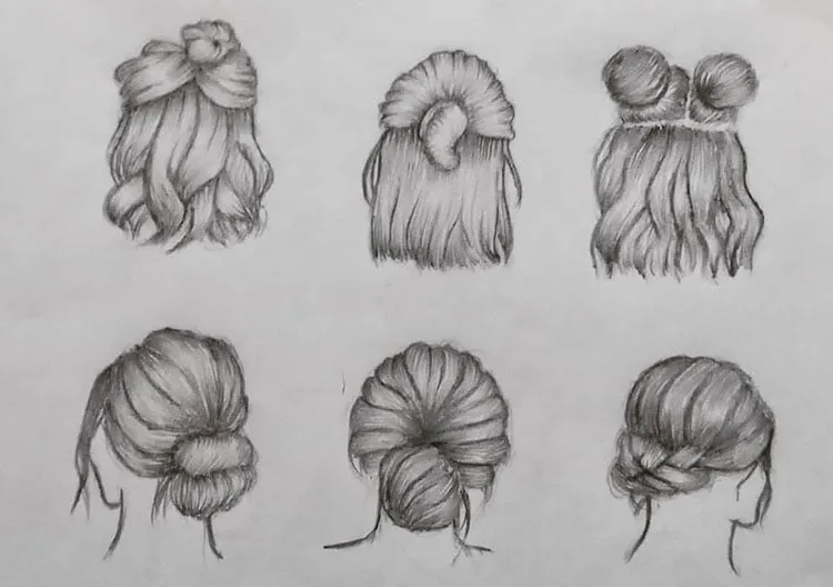 SIX HAIRSTYLES