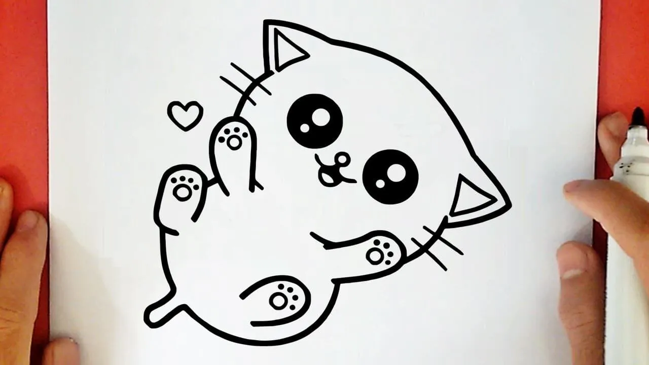 Cara Menggambar Anak Kucing Lucu