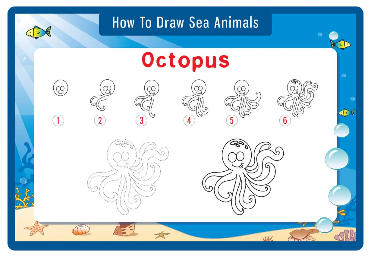 Ako nakresliť chobotnicu