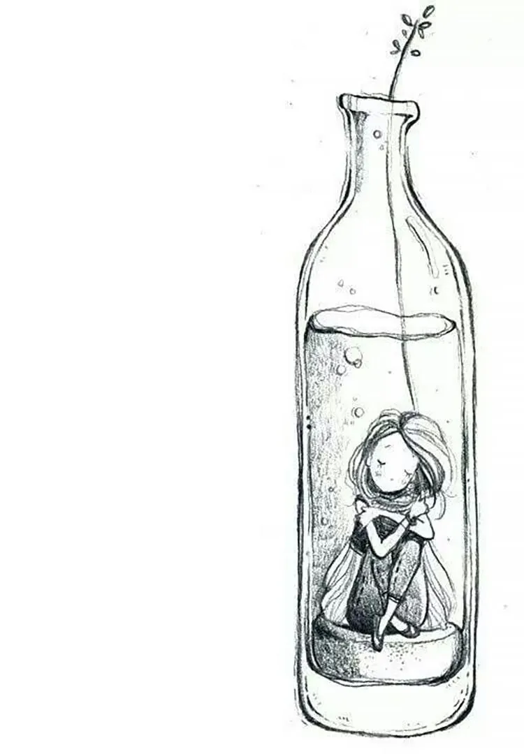 瓶の中の少女