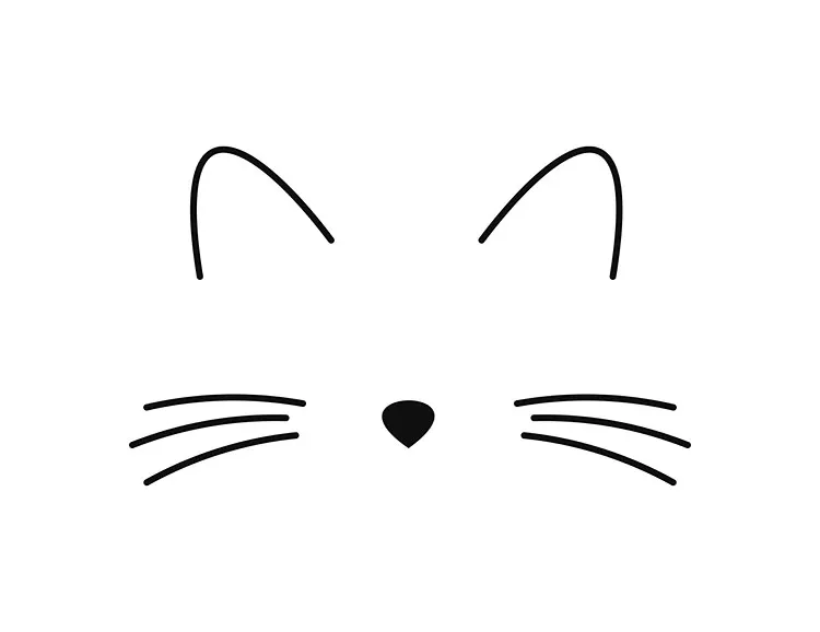 Eenvoudig kattengezicht