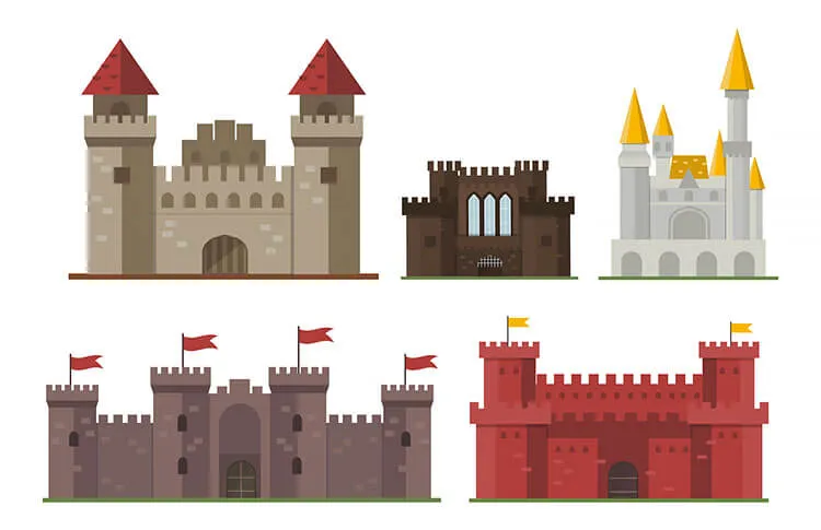 Fem slotstårne