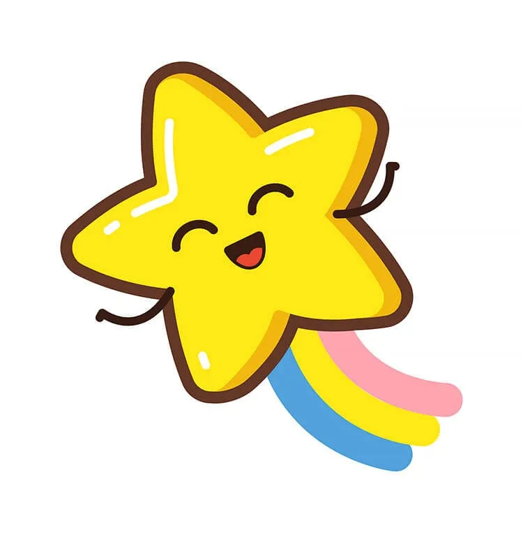Illustration d'une étoile heureuse