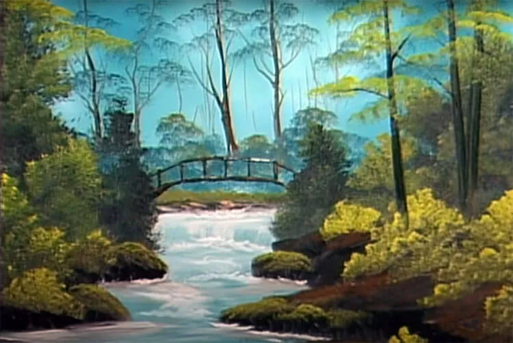 Malowanie odosobnionego mostu
