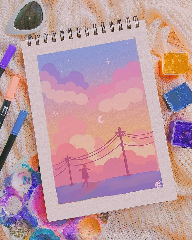 langit malam pastel